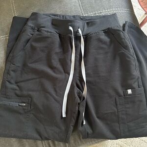 Black figs scrub bottoms cargo style